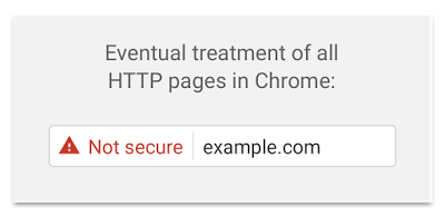 Chrome insecure website message